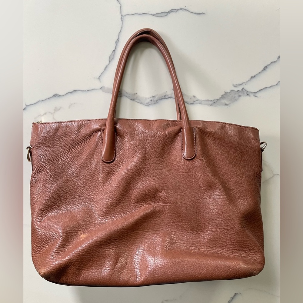 Cuyana Top-Zip Satchel with Strap